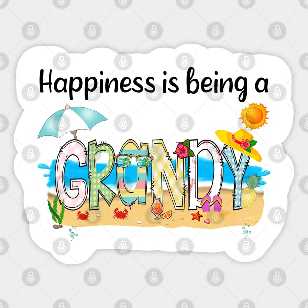 Happiness Is Being A Grandy Summer Beach Happy Mother's Day Sticker by KIMIKA